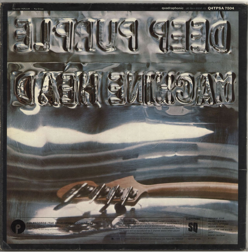 Deep Purple Machine Head - Quadraphonic UK vinyl LP album (LP record)
