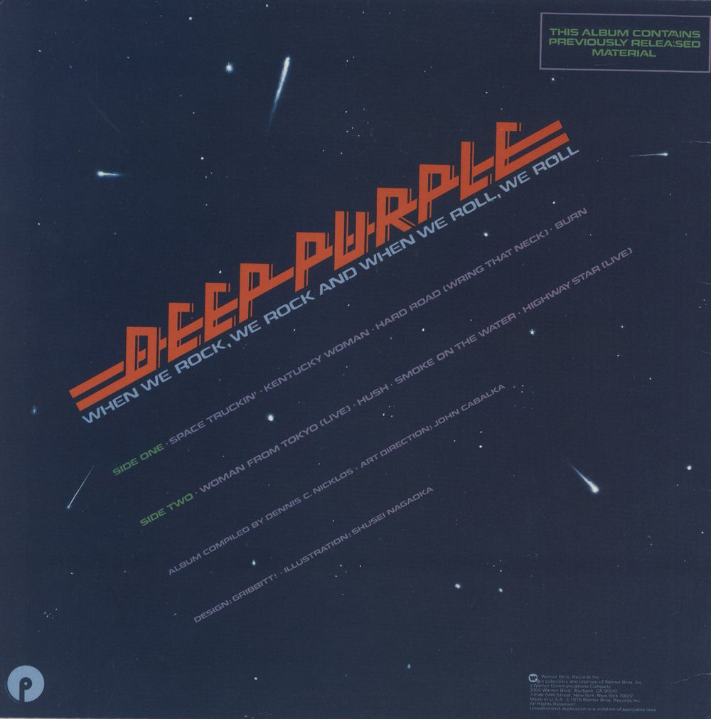 Deep Purple When We Rock, We Rock And When We Roll, We Roll US vinyl LP album (LP record)