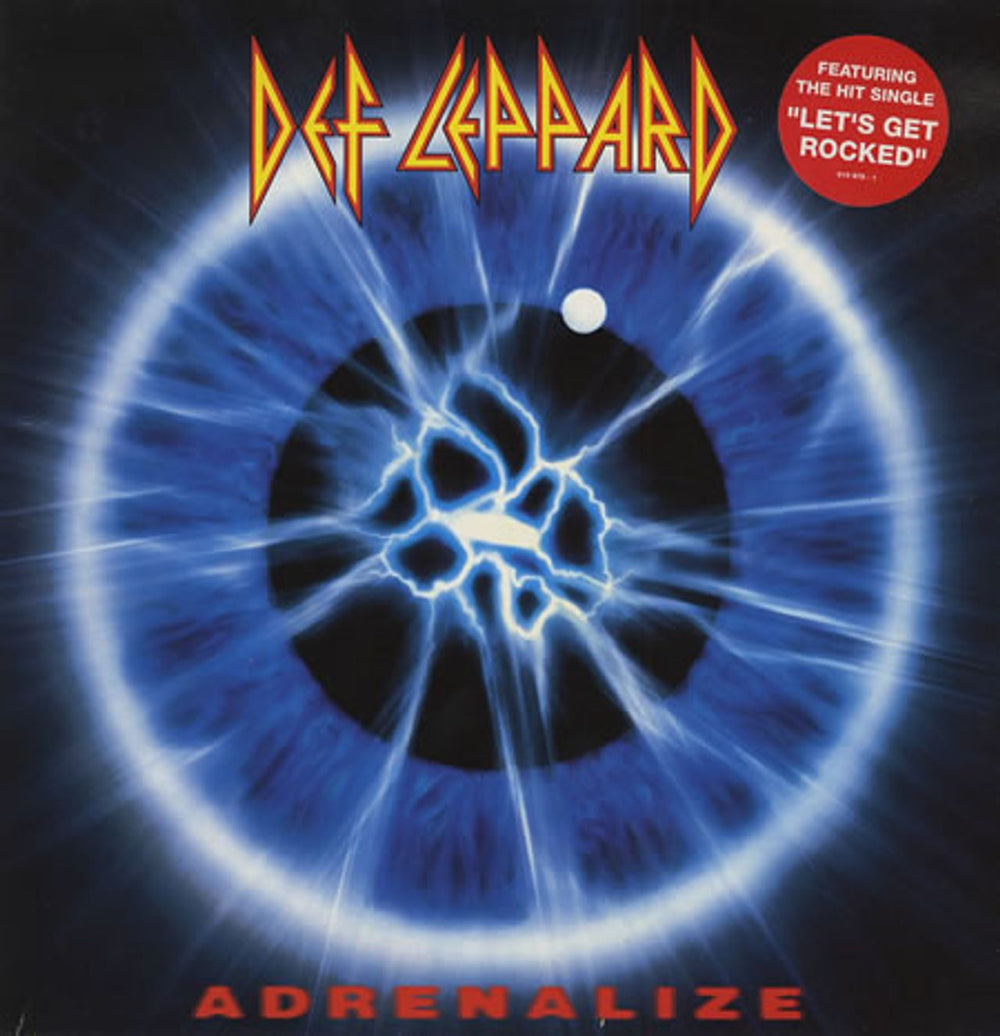 Def Leppard Adrenalize - Stickered Sleeve UK vinyl LP album (LP record) 510978-1