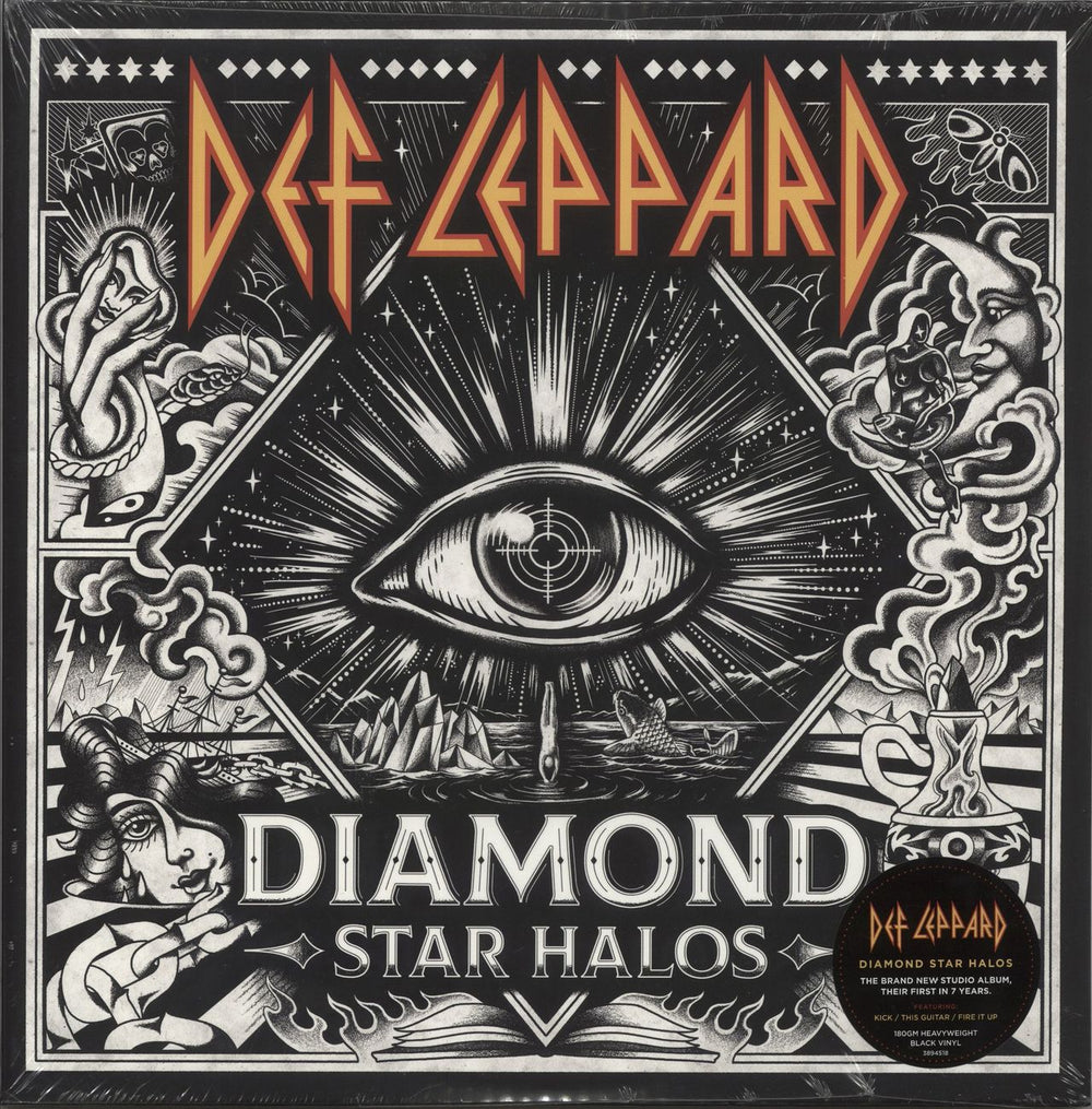 Def Leppard Diamond Star Halos - Black Vinyl - Sealed UK 2-LP vinyl record set (Double LP Album) 3894516