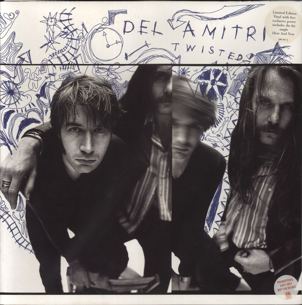 Del Amitri Twisted + Poster + Promo Stickered - VG Sleeve UK Promo vinyl LP album (LP record) 540311-1