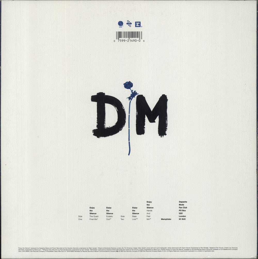 Depeche Mode Enjoy The Silence - EX US 12" vinyl single (12 inch record / Maxi-single) 075992149006