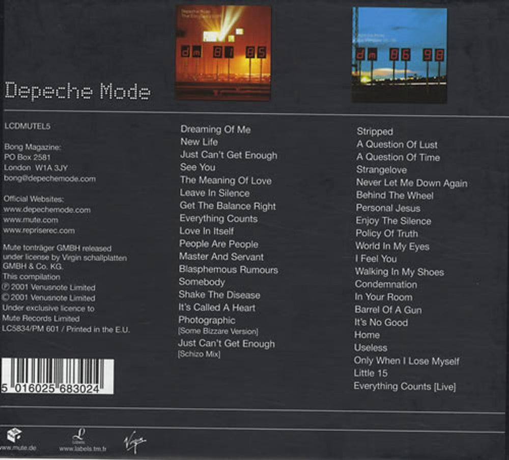 Depeche Mode The Singles 81>98 UK box set DEPBXTH197370