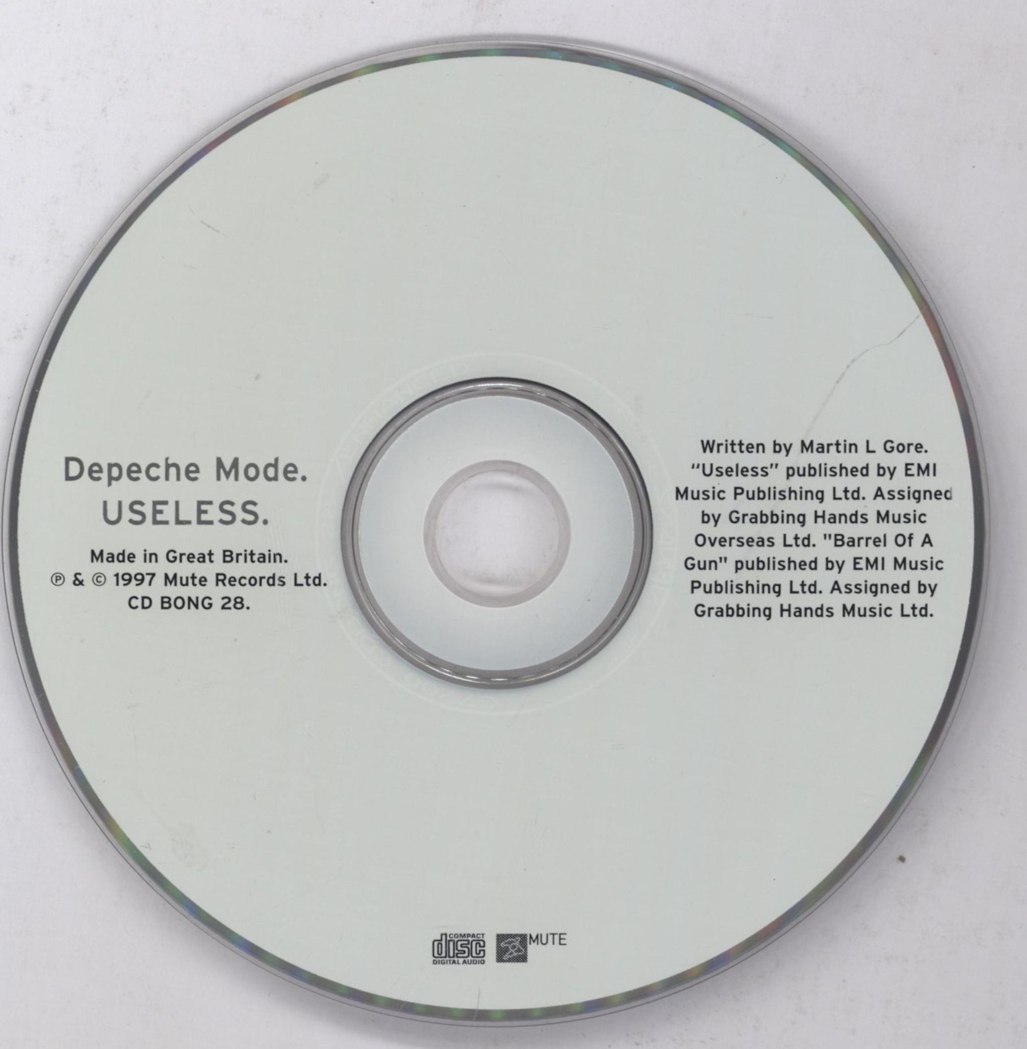 Depeche Mode Useless UK CD single (CD5 / 5\") DEPC5US96496