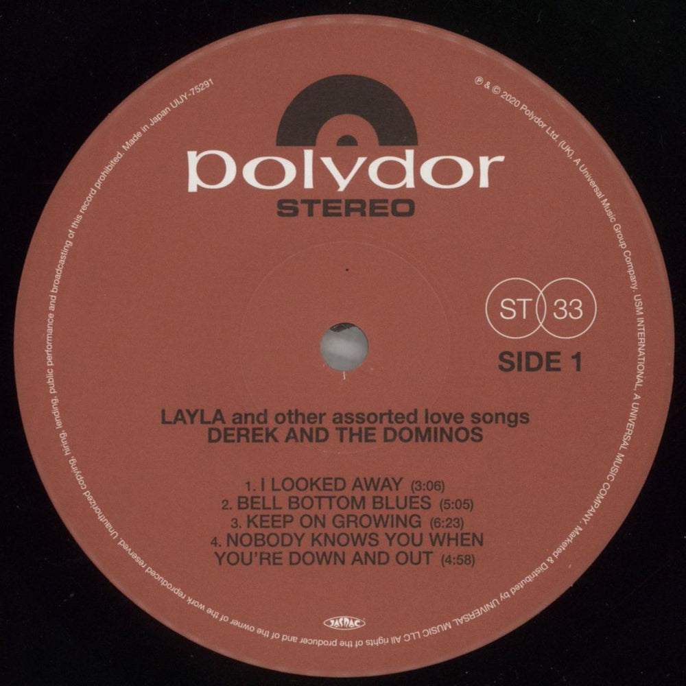 Derek And The Dominos Layla And Other Assorted Love Songs - 180 Gram Vinyl Japanese 2-LP vinyl record set (Double LP Album) D&D2LLA865158