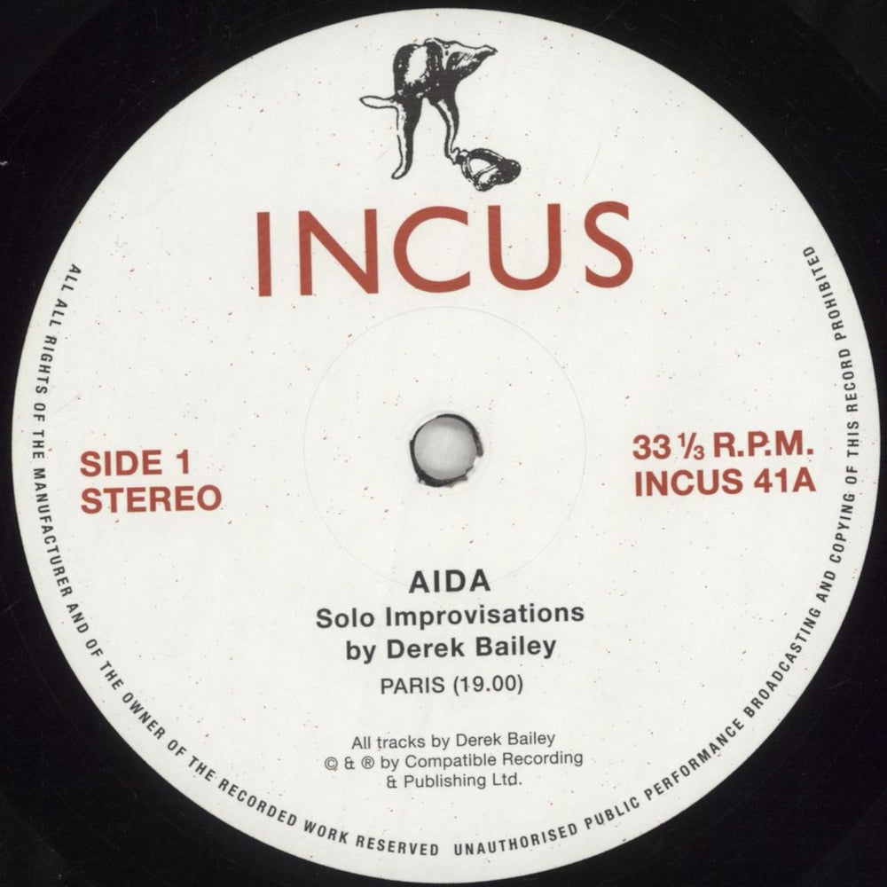 Derek Bailey Aida - 180gm UK 2-LP vinyl record set (Double LP Album) EZ12LAI853205