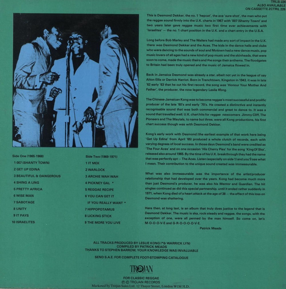 Desmond Dekker The Original Reggae Hitsound Of Desmond Dekker & The Aces UK vinyl LP album (LP record)