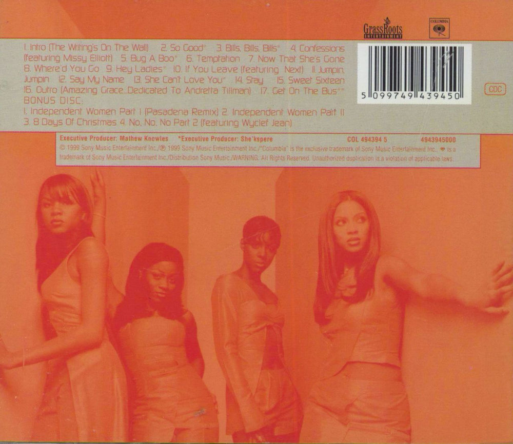 Destiny's Child The Writing's On The Wall UK 2 CD album set (Double CD) 5099749439450