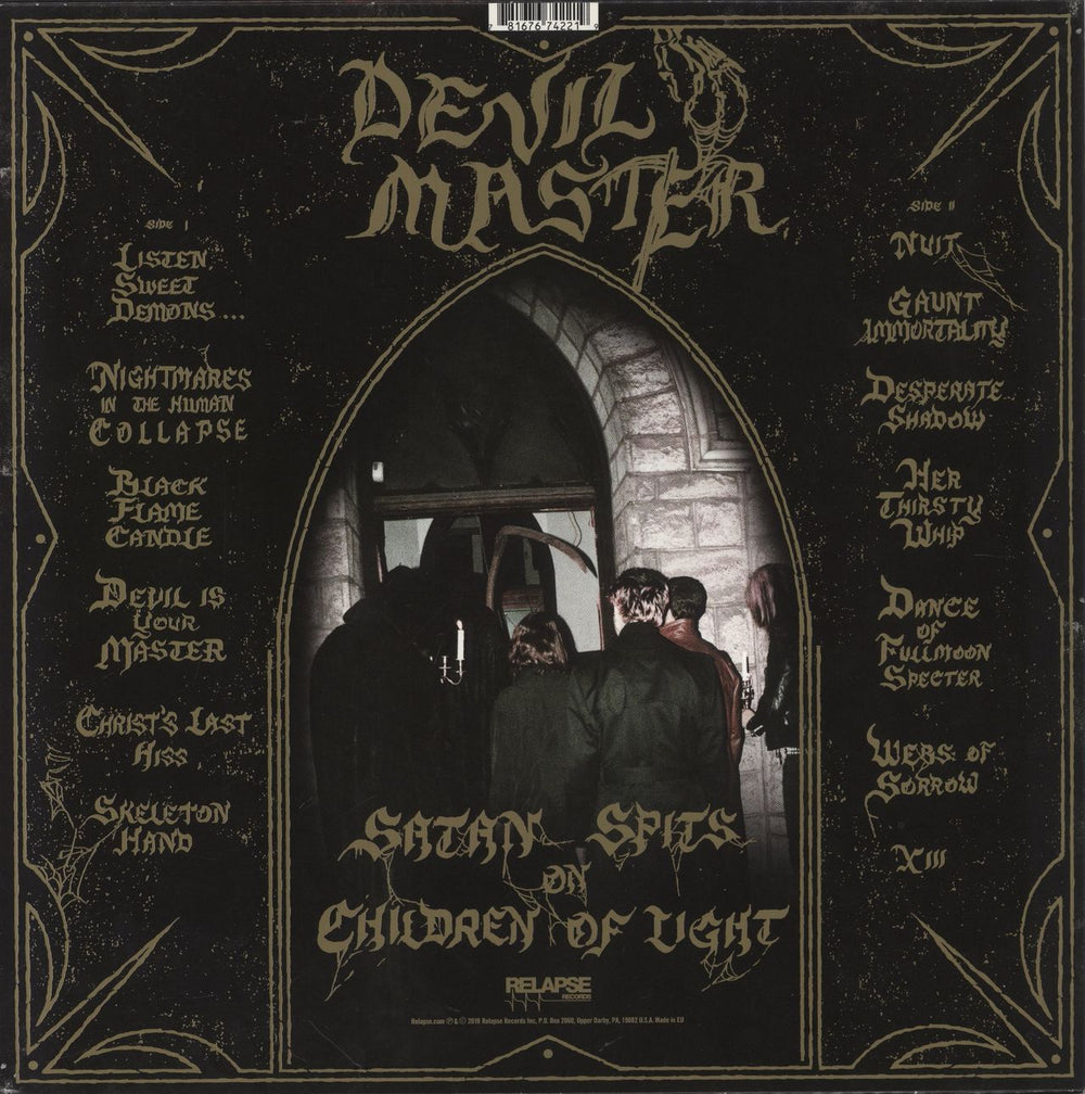 Devil Master Satan Spits On Children Of Light US vinyl LP album (LP record) 781676742219