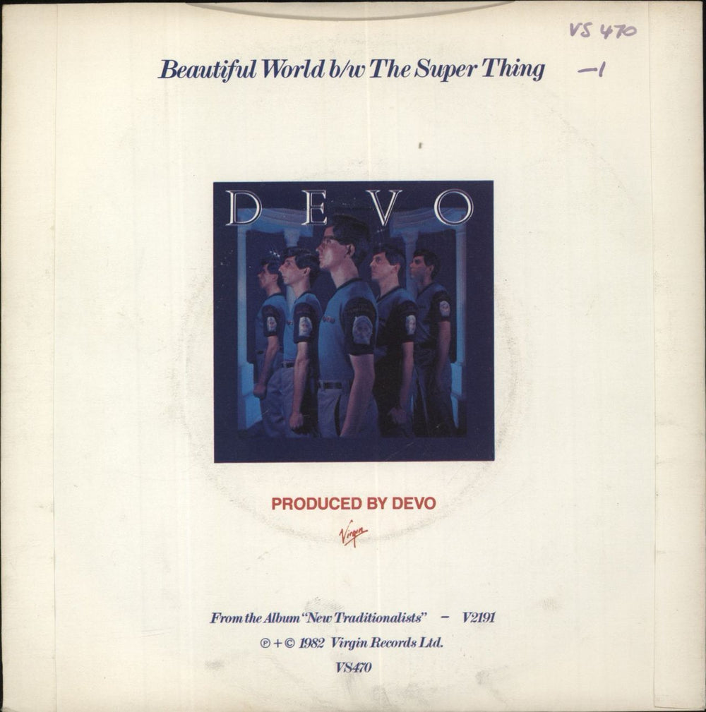 Devo Beautiful World UK 7" vinyl single (7 inch record / 45)