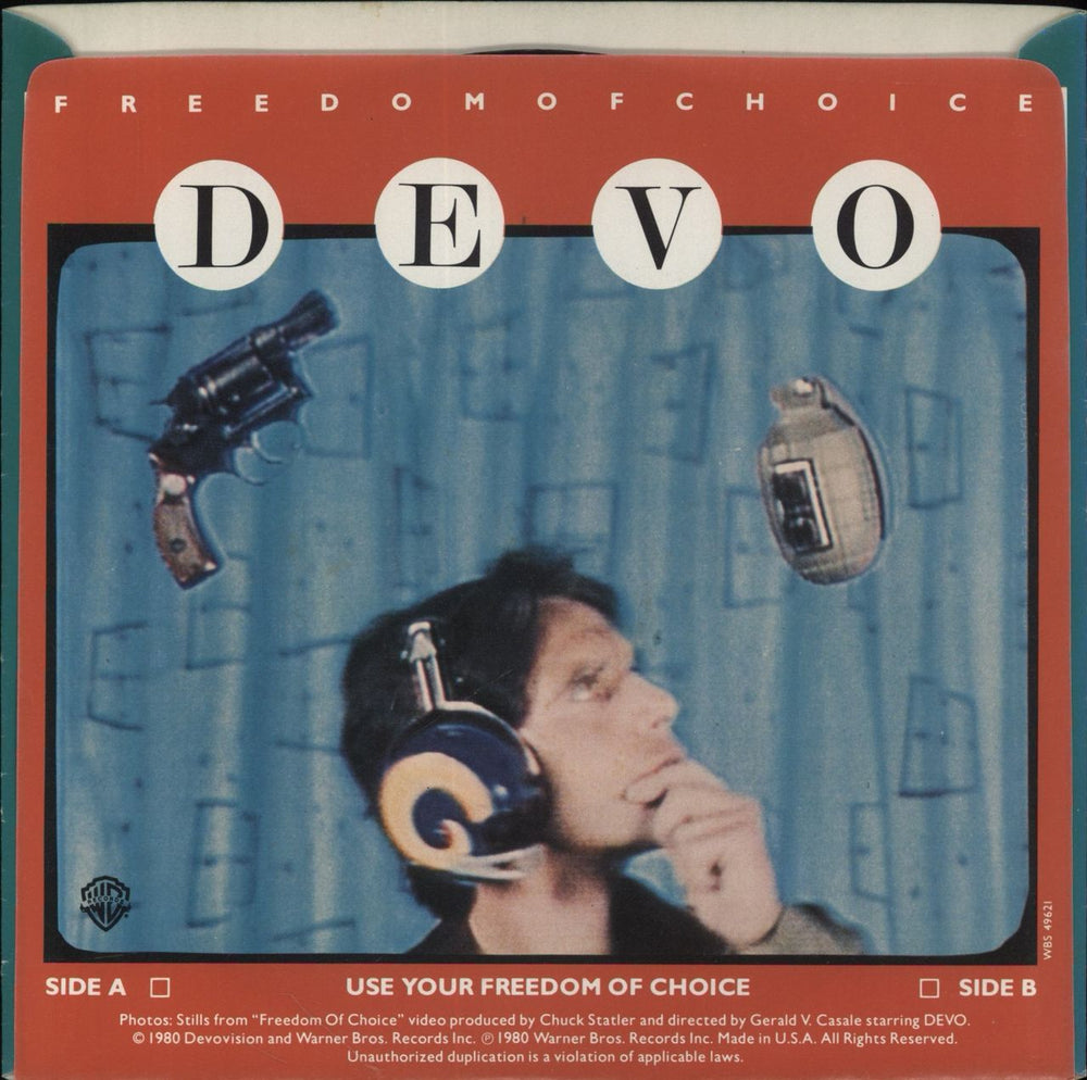 Devo Freedom Of Choice / Snowball US 7" vinyl single (7 inch record / 45) WBS49621