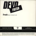 Devo Fresh US Promo CD single (CD5 / 5")