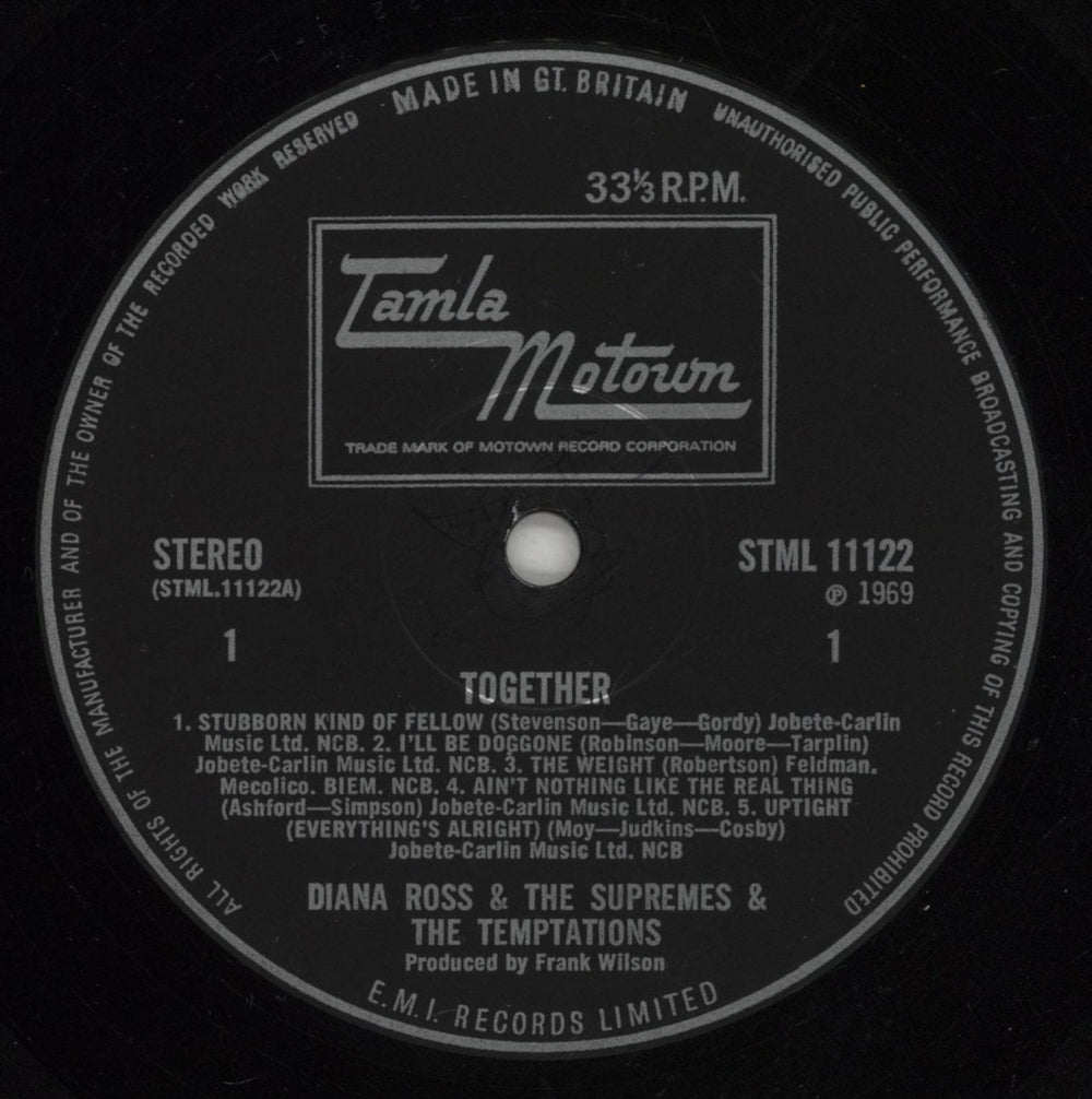 Diana Ross & The Supremes Together - EX UK vinyl LP album (LP record) D/SLPTO712519