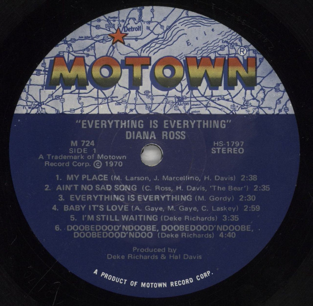 Diana Ross Everything Is Everything US vinyl LP album (LP record) DIALPEV389695