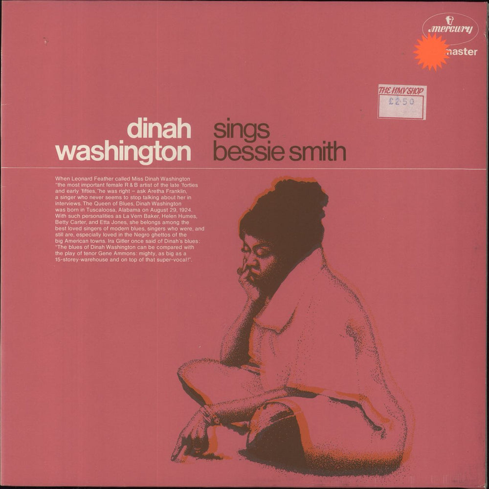 Dinah Washington Sings Bessie Smith Dutch vinyl LP album (LP record) 336328