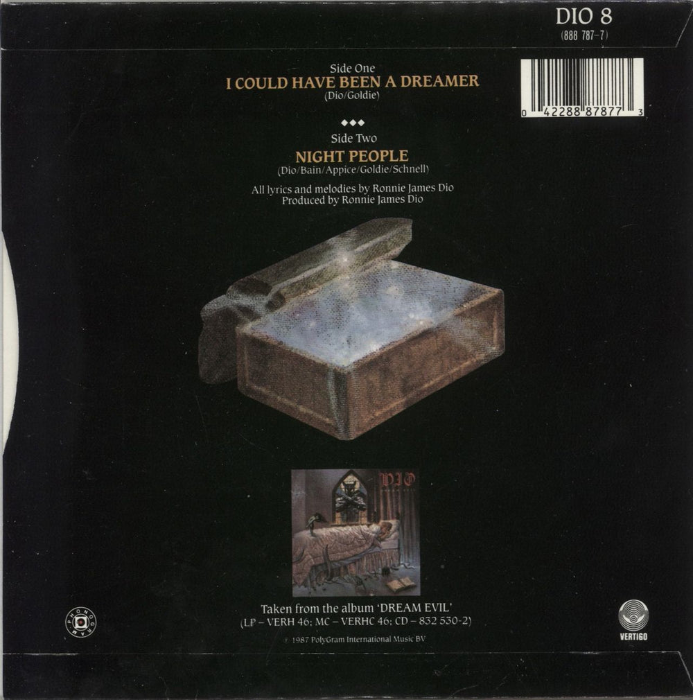 Dio I Could Have Been A Dreamer UK 7" vinyl single (7 inch record / 45) 042288878773