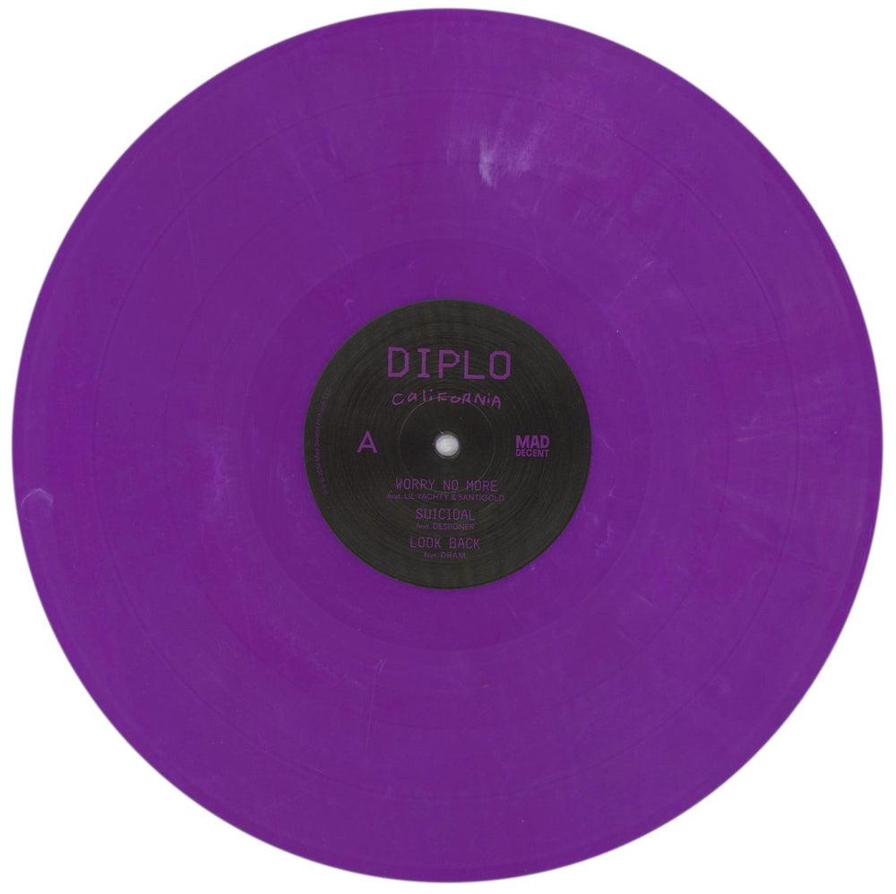 Diplo California - Purple Marble Vinyl - RSD US 12" vinyl single (12 inch record / Maxi-single) 78P12CA845614