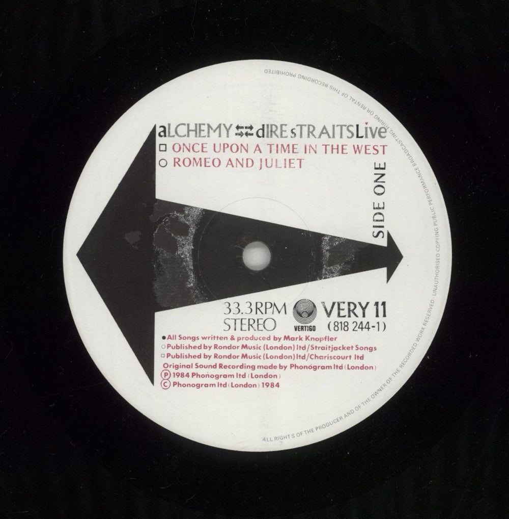 Dire Straits Alchemy Live - VG UK 2-LP vinyl record set (Double LP Album) DIR2LAL794929