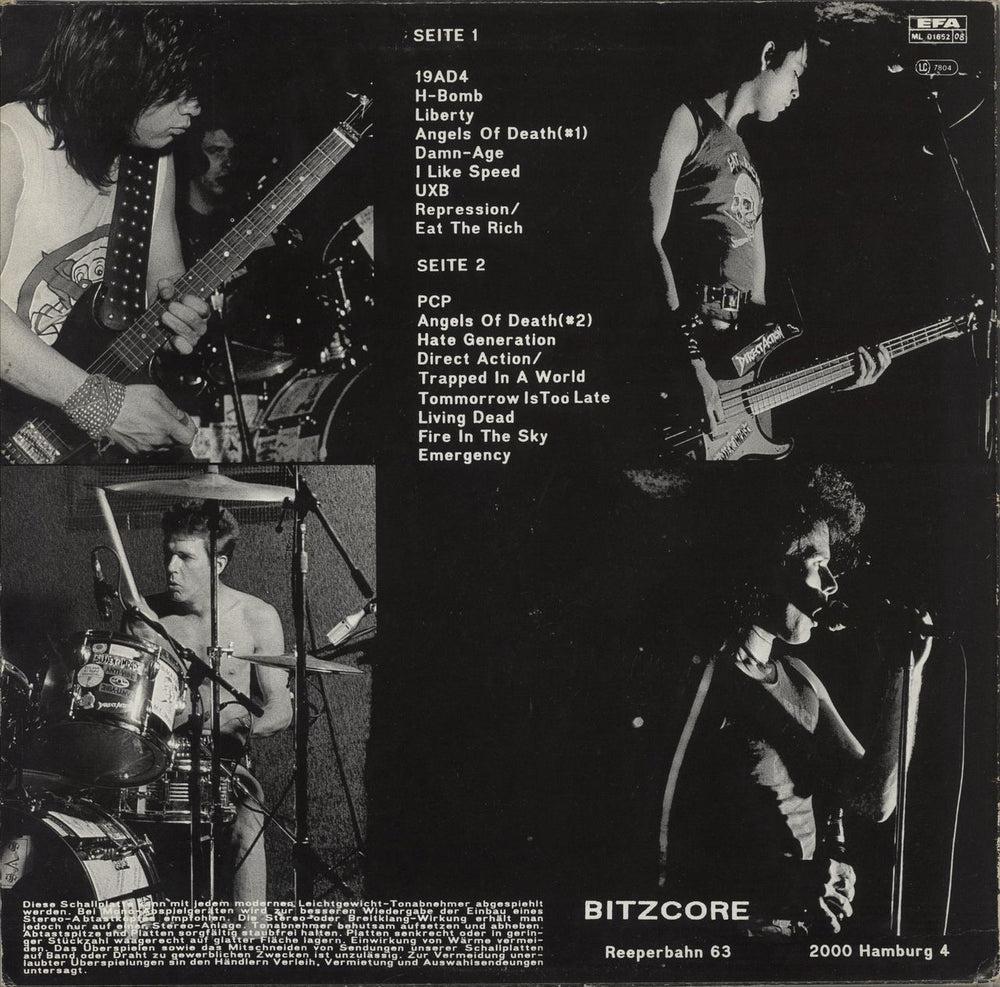 Direct Action Damn-Age German vinyl LP album (LP record)