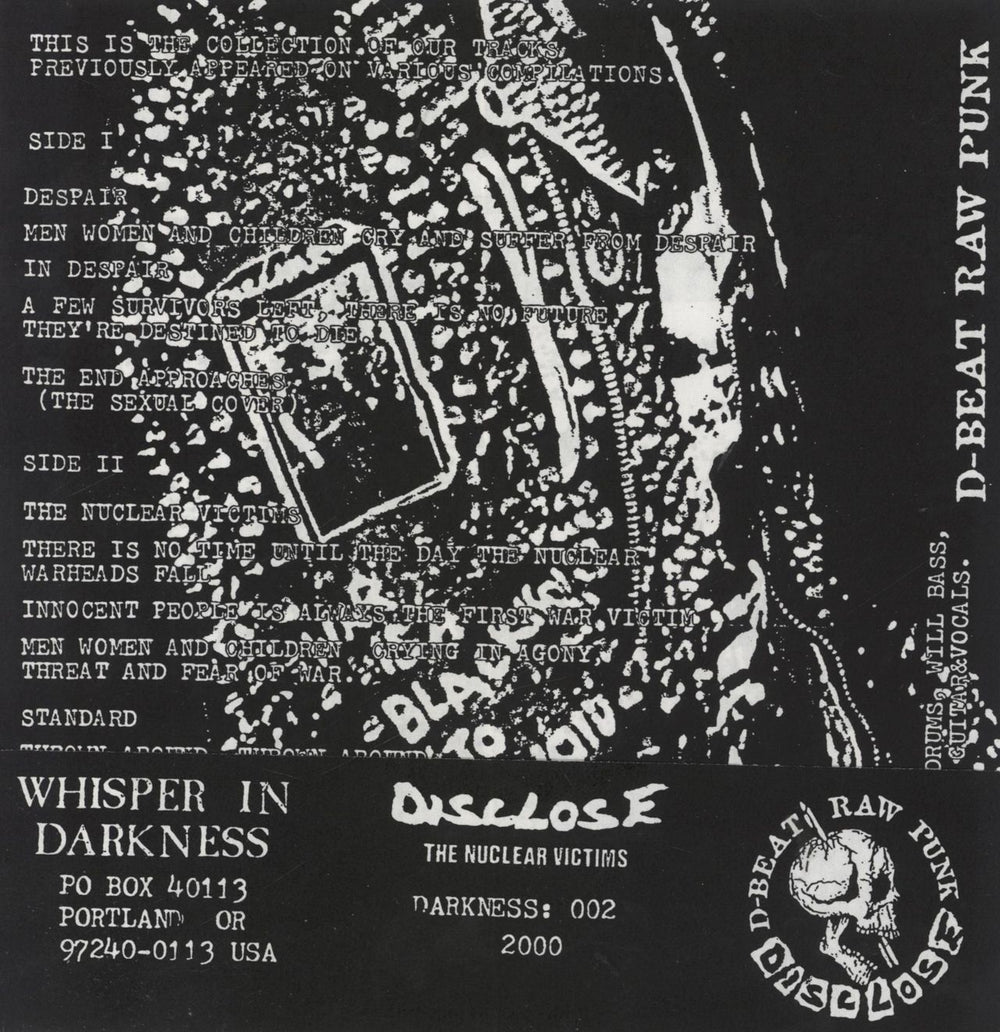 Disclose The Nuclear Victims - Red Vinyl US 7" vinyl single (7 inch record / 45)