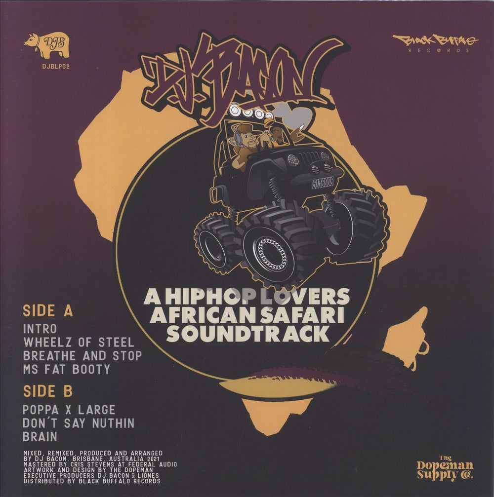 DJ Bacon A Hip Hop Lovers African Safari Soundtrack Australian vinyl LP album (LP record)