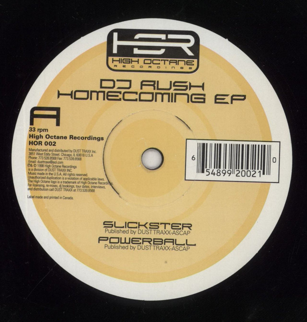 DJ Rush Homecoming EP US 12" vinyl single (12 inch record / Maxi-single) 8P512HO856046