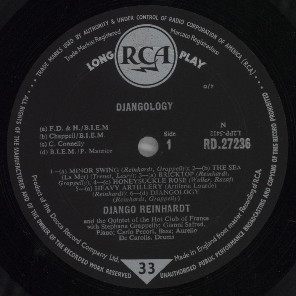 Django Reinhardt Djangology - 1st UK vinyl LP album (LP record) DR1LPDJ451489