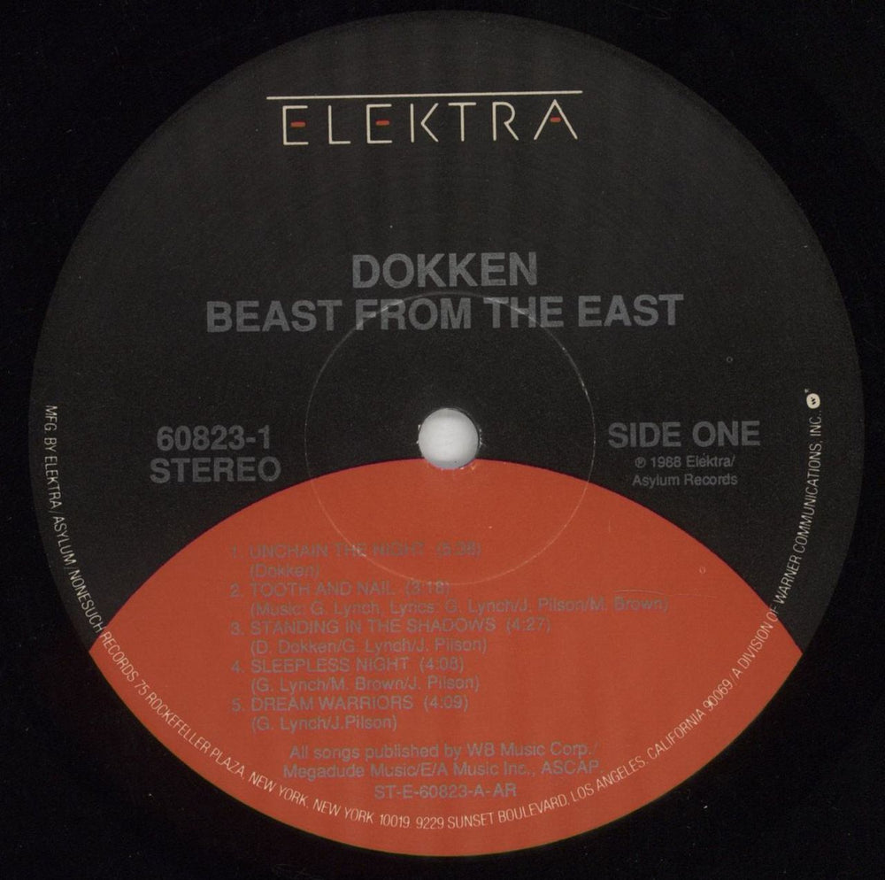 Dokken Beast From The East US 2-LP vinyl record set (Double LP Album) DOK2LBE851490