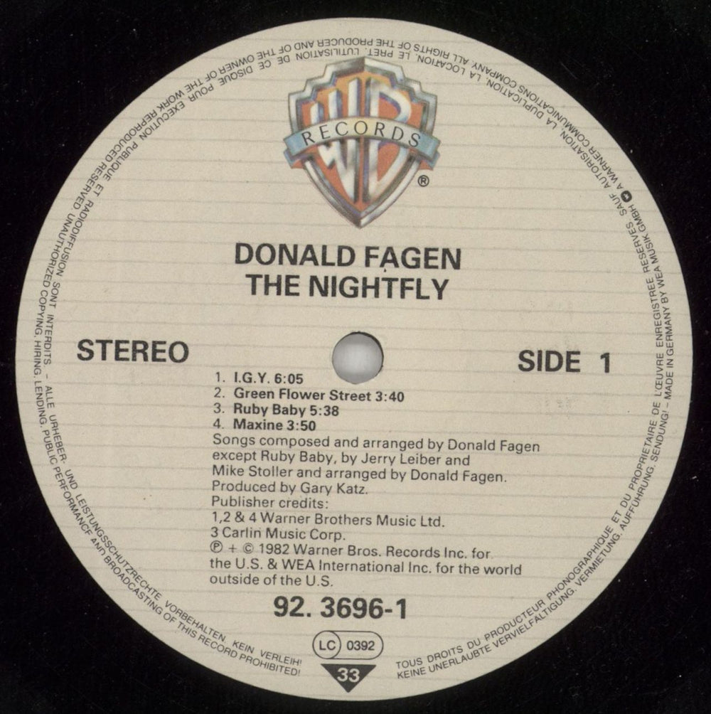 Donald Fagen The Nightfly - EX UK vinyl LP album (LP record) DLFLPTH793333