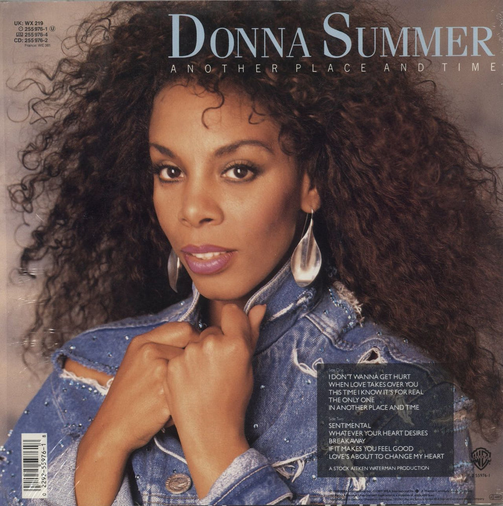 Donna Summer Another Place And Time - shrink UK vinyl LP album (LP record) 022925597618