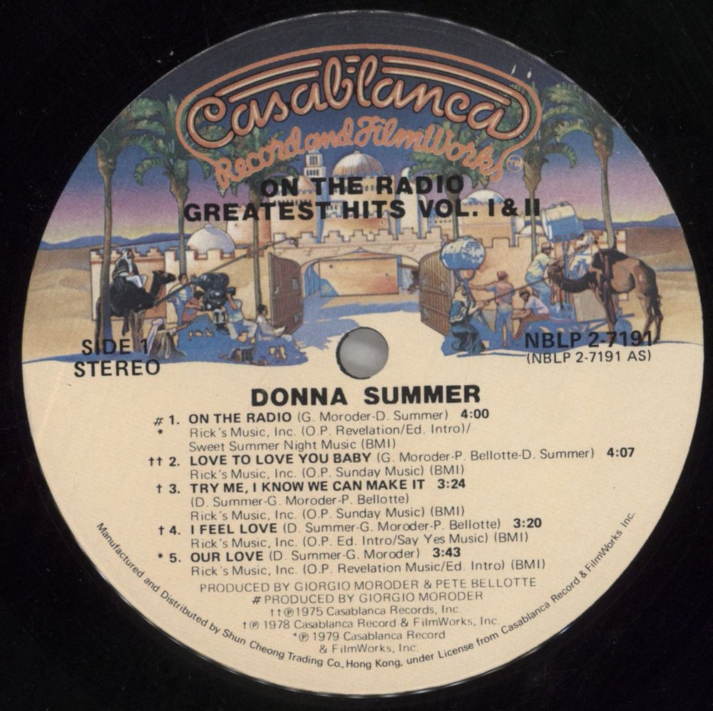 Donna Summer Greatest Hits - On The Radio - Volumes 1 & 2 - Stickered Sleeve + Poster Hong Kong 2-LP vinyl record set (Double LP Album) SUM2LGR858730