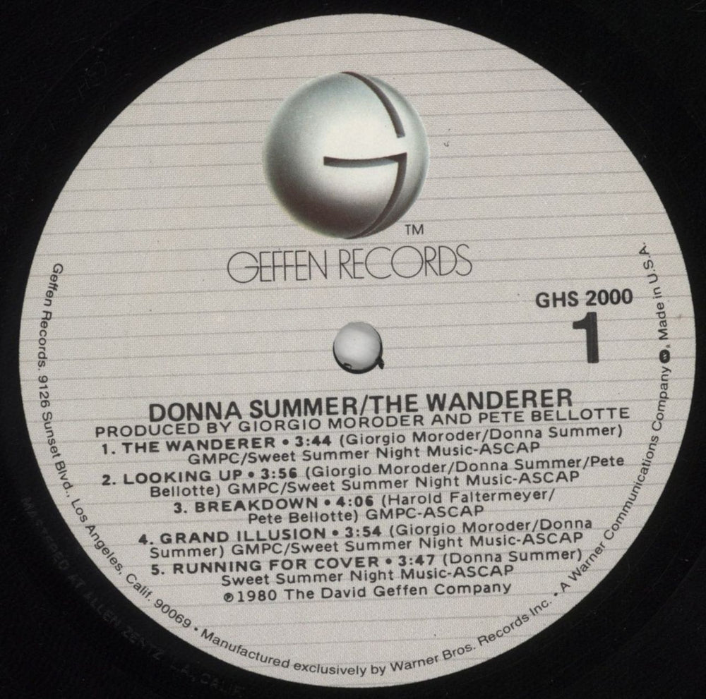 Donna Summer The Wanderer US vinyl LP album (LP record) SUMLPTH388475