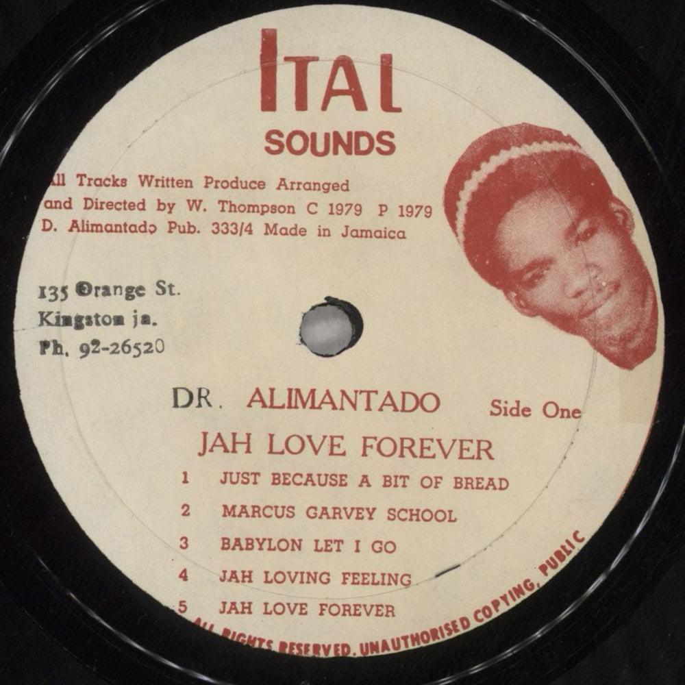 Dr Alimantado Kings Bread (Jah Love Forever) Jamaican vinyl LP album (LP record) D6ILPKI847666