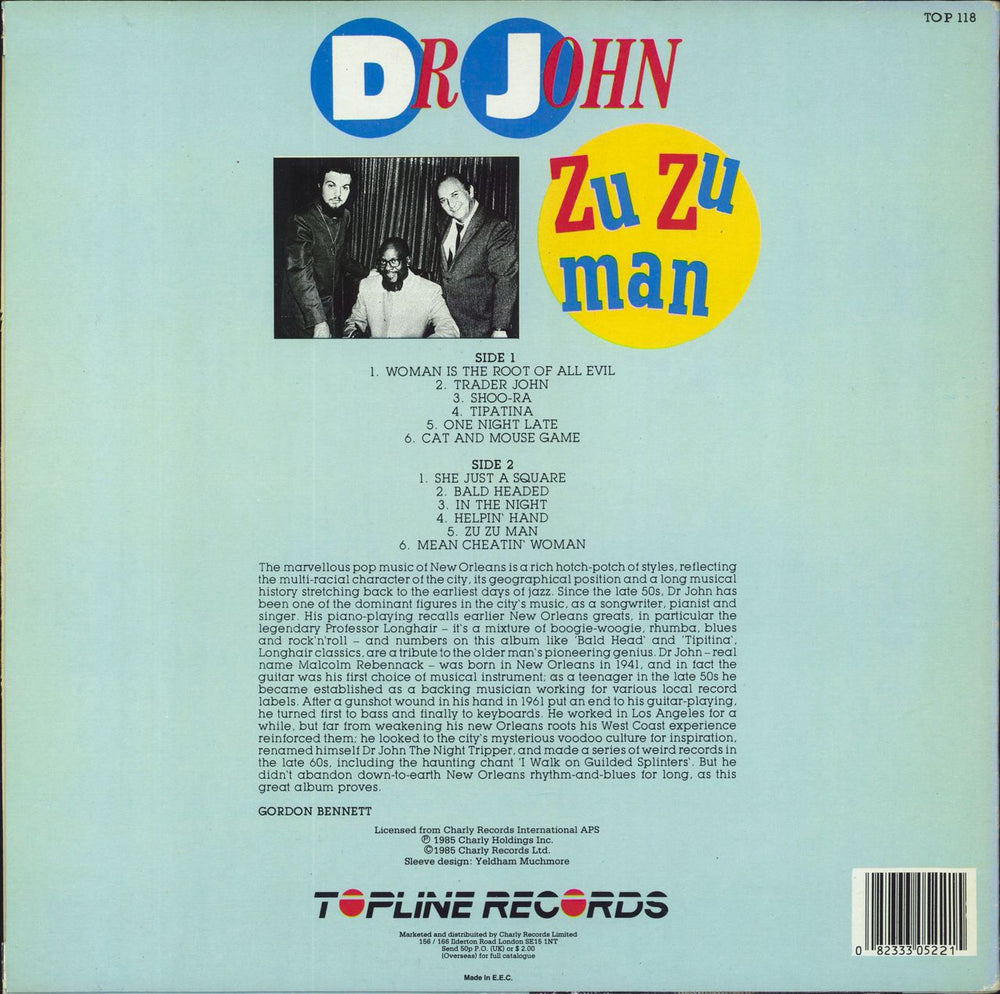 Dr John Zu Zu Man UK vinyl LP album (LP record)