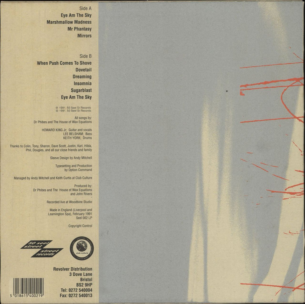 Dr Phibes & The House Of Wax Equations Whirlpool - Merch Insert UK vinyl LP album (LP record) 5018615400219