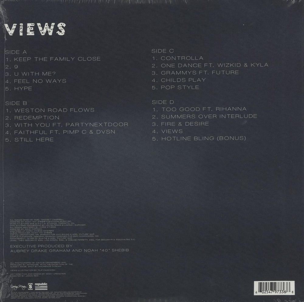 Drake Views - Sealed UK 2-LP vinyl record set (Double LP Album) 602547973368