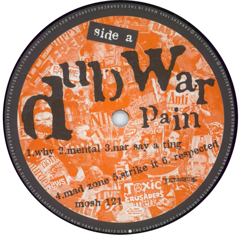 Dub War Pain UK vinyl LP album (LP record) DC4LPPA515221
