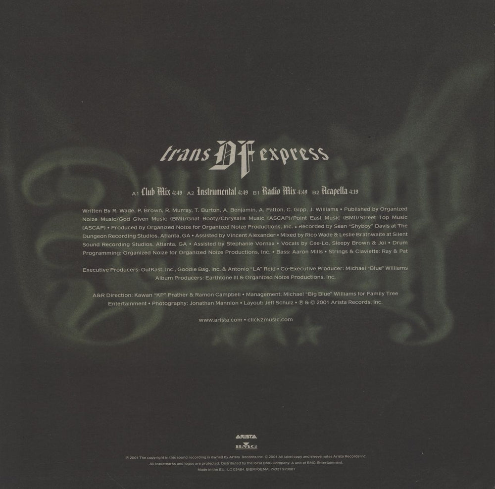 DUNGEON FAMILY Trans DF Express UK 12" vinyl single (12 inch record / Maxi-single)