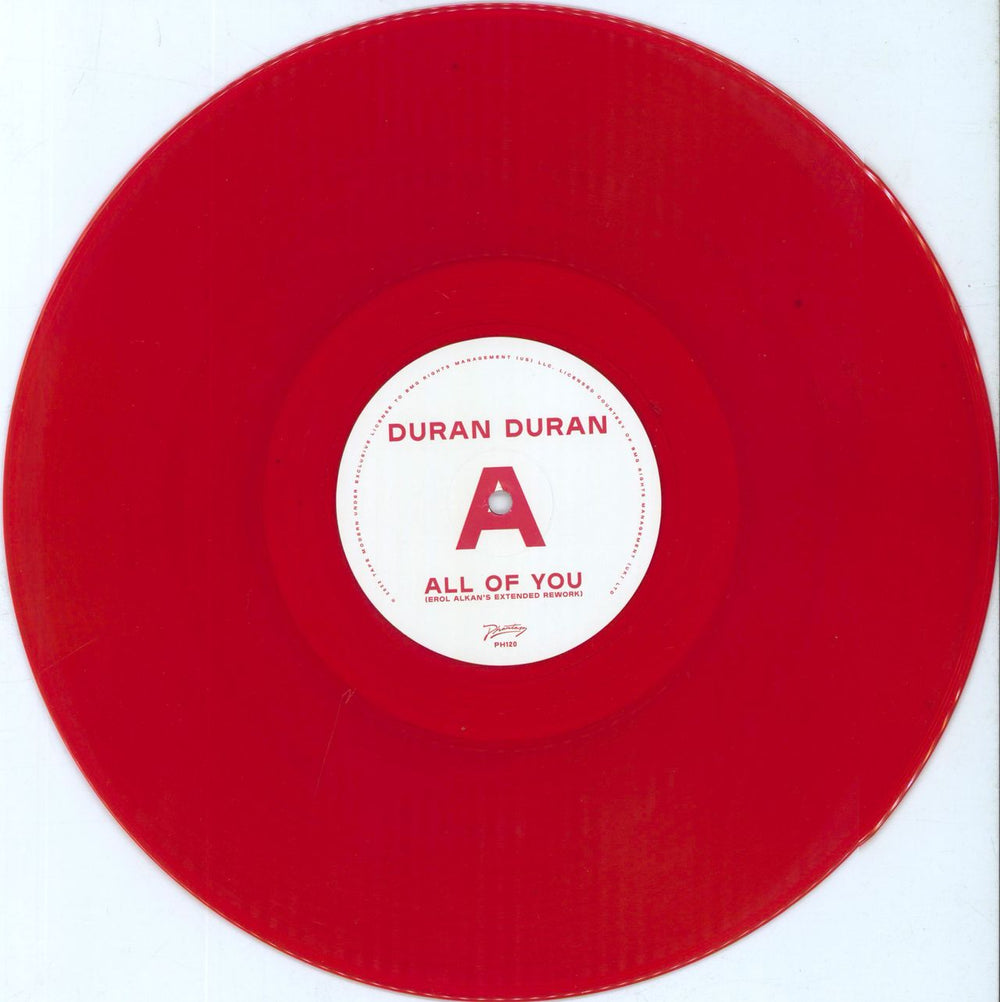 Duran Duran All Of You - Erol Alkan's Extended Rework - Red Vinyl UK 12" vinyl single (12 inch record / Maxi-single) PH120