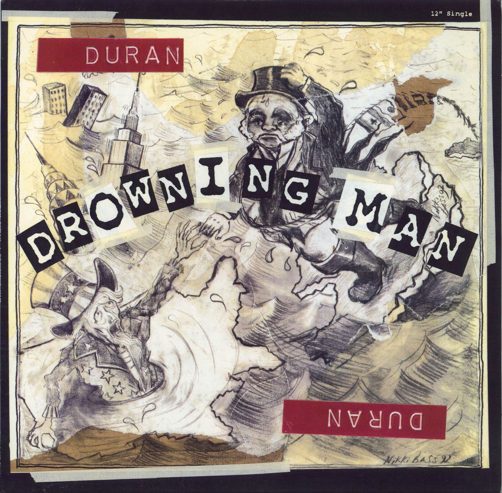 Duran Duran Drowning Man US 12" vinyl single (12 inch record / Maxi-single) 15995