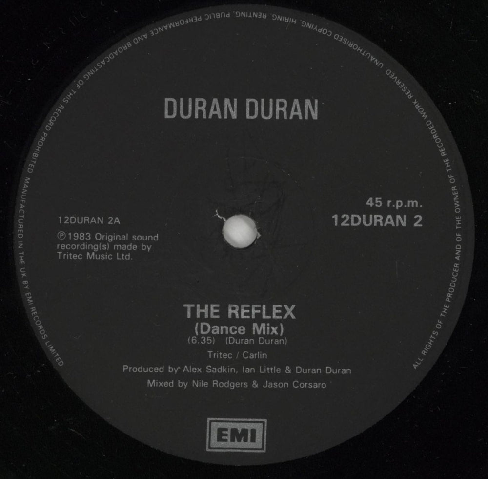 Duran Duran The Reflex - EX UK 12" vinyl single (12 inch record / Maxi-single) DDN12TH18699