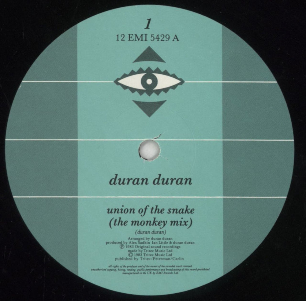 Duran Duran Union Of The Snake (The Monkey Mix) UK 12" vinyl single (12 inch record / Maxi-single) DDN12UN12181