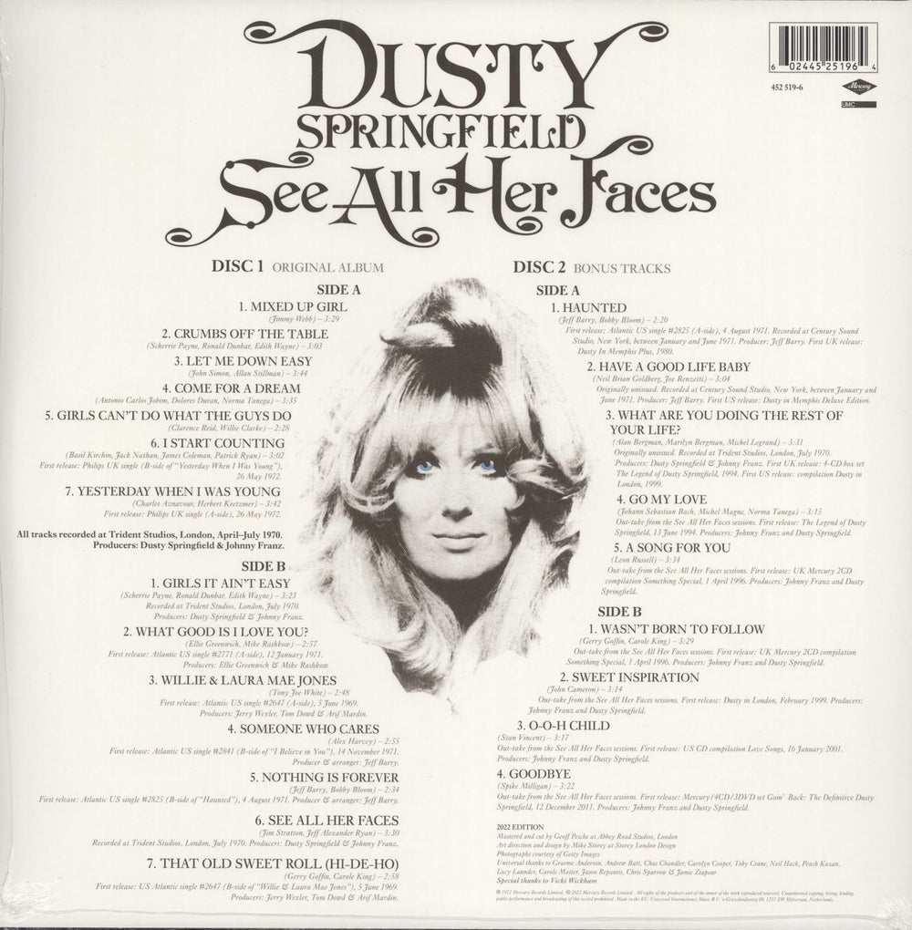 Dusty Springfield See All Her Faces - RSD 2022 - Sealed UK 2-LP vinyl record set (Double LP Album) DUS2LSE788920