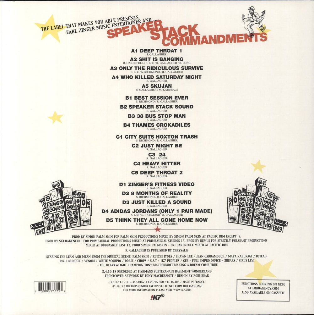 Earl Zinger Speaker Stack Commandments German 2-LP vinyl record set (Double LP Album) 730003716713