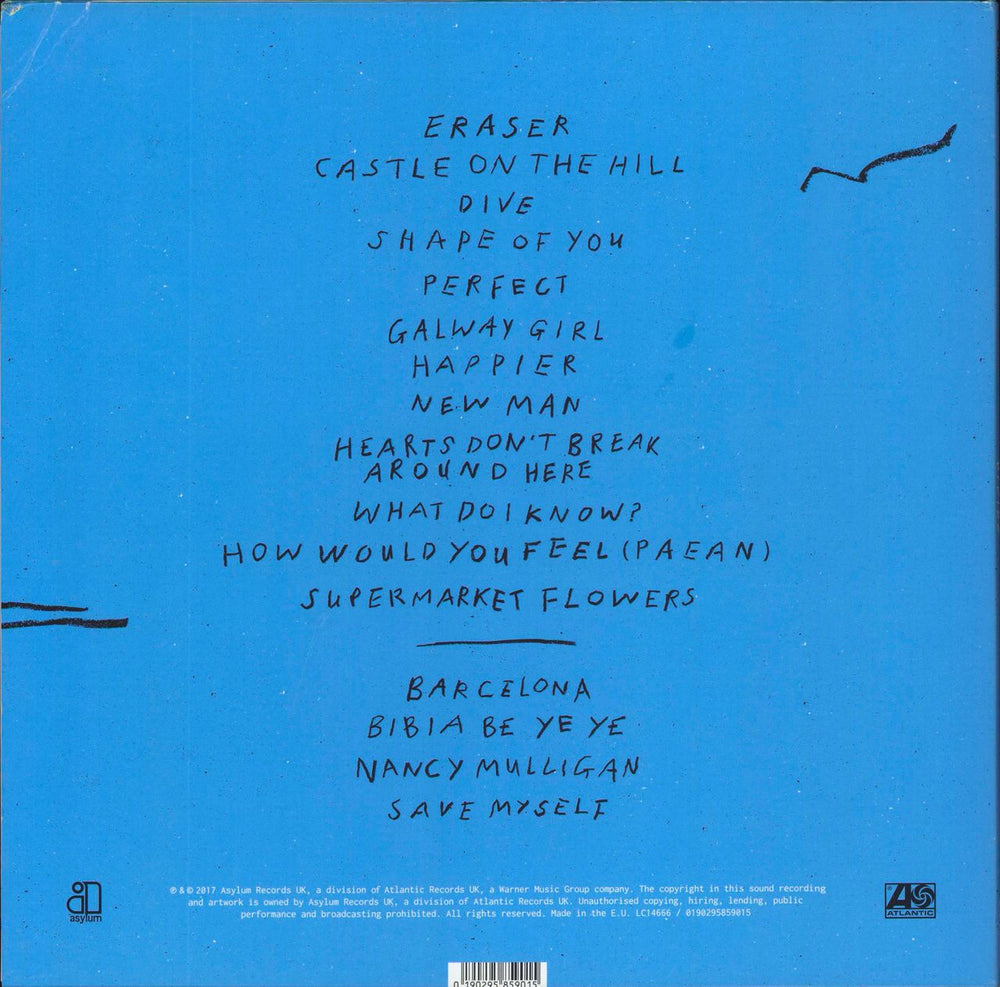 Ed Sheeran Divide - 180gm - EX UK 2-LP vinyl record set (Double LP Album) 190295859015