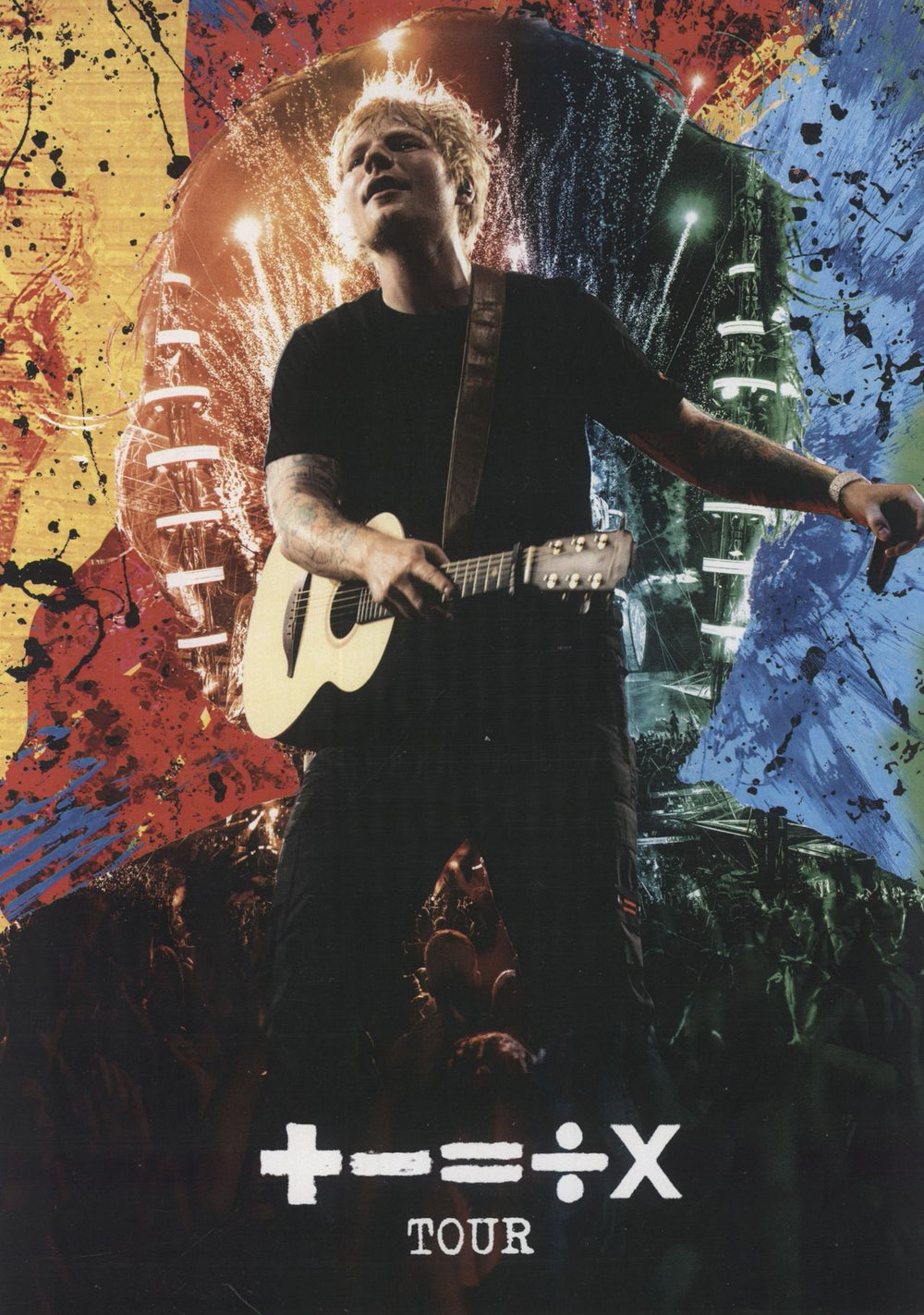 Ed Sheeran +-=÷× (Tour Collection) - Blue Vinyl + Numbered Set List UK 2-LP vinyl record set (Double LP Album) 2024