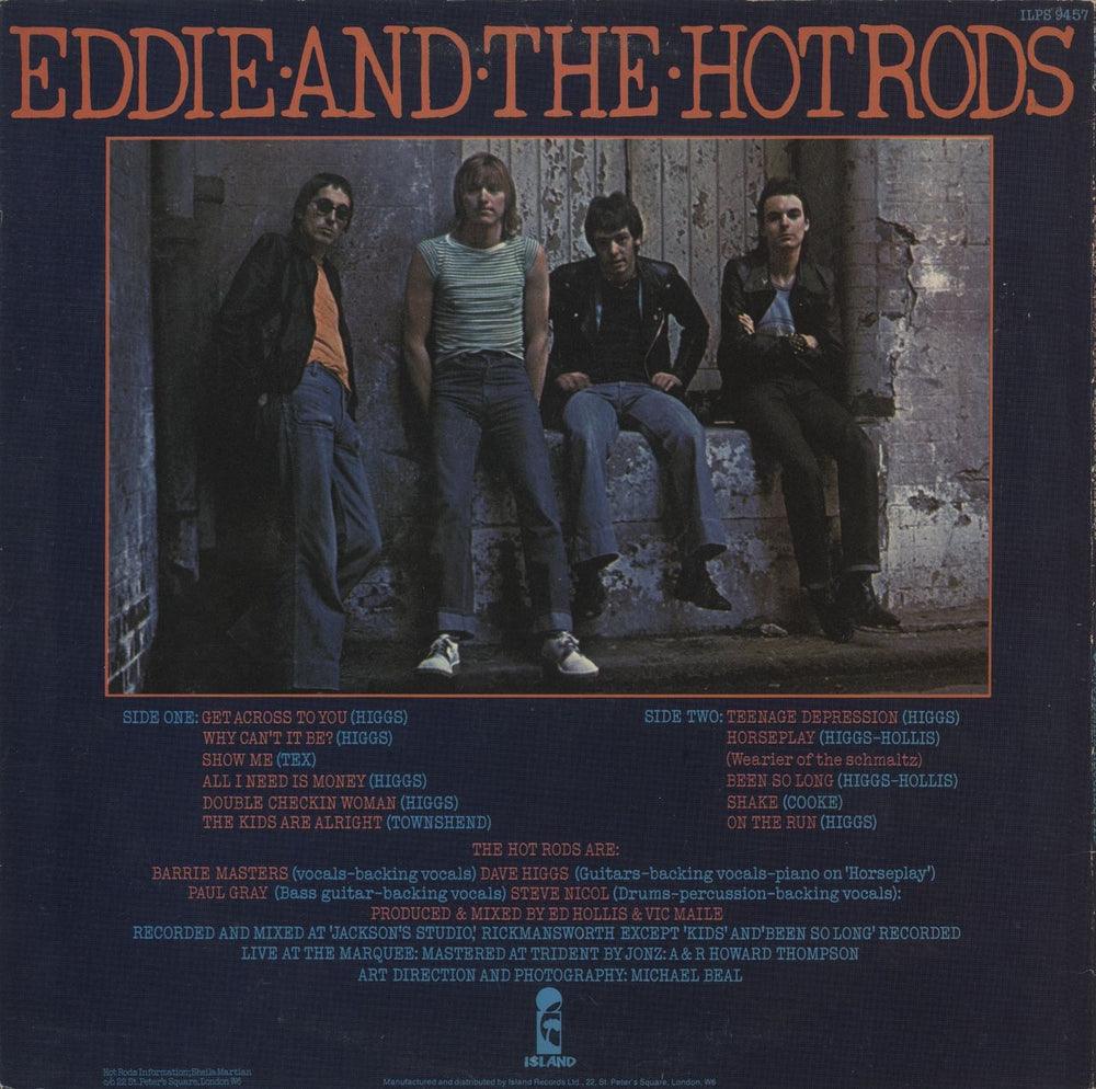 Eddie And The Hot Rods Teenage Depression + Poster & Stickers UK vinyl LP album (LP record)