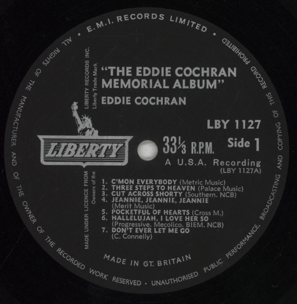 Eddie Cochran The Eddie Cochran Memorial Album UK vinyl LP album (LP record) EDCLPTH210366