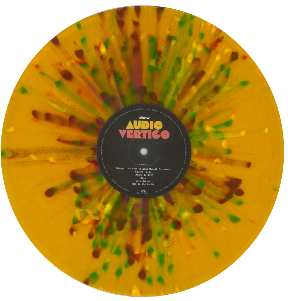 Elbow Audio Vertigo - Orange Splatter Vinyl + Numbered Sleeve UK vinyl LP album (LP record) EBWLPAU839203