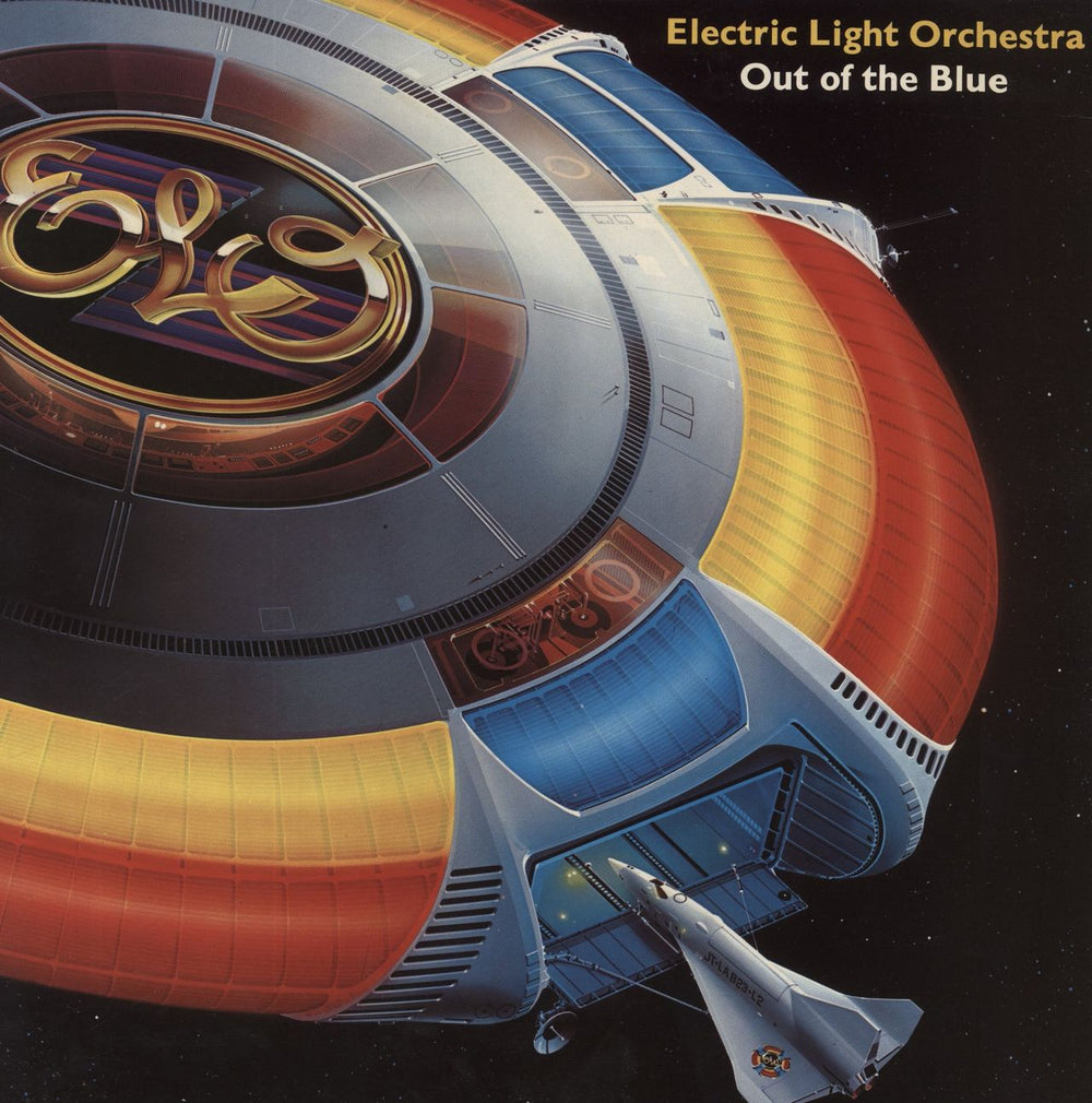 Electric Light Orchestra Out Of The Blue - Blue Vinyl + Poster UK 2-LP vinyl record set (Double LP Album) JETDP400